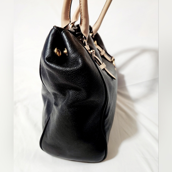 Michael Kors Jet Set Saffiano Shoulder Tote Bag Black - Picture 10 of 14